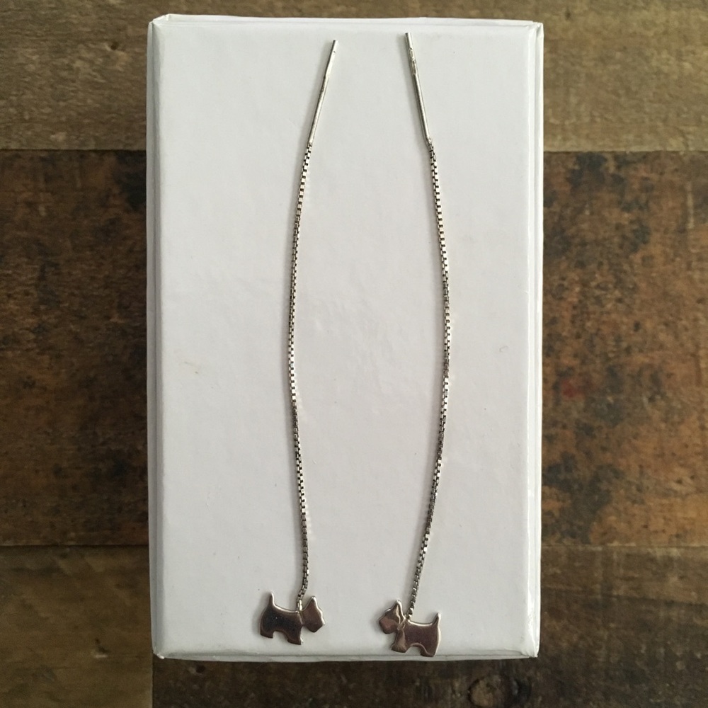 Pull through Agatha Paris silver earrings